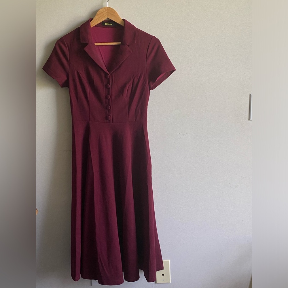 Plum A-Line Dress